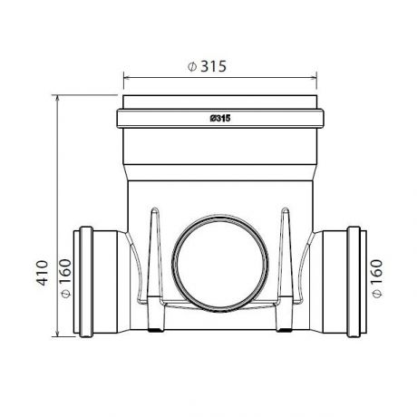 Toezichtsput PE diam.315 - 4x160