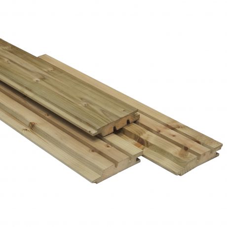 Tand&Groef plank grenen 3,4x14,5 200cm Trippel