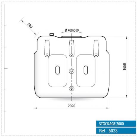 Stockagetank bovengronds 2.000L