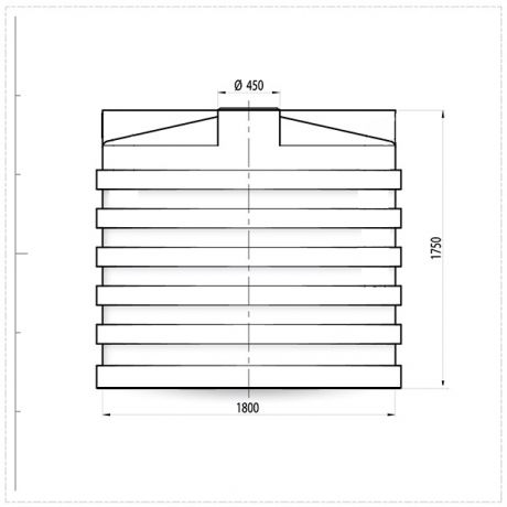 Stockagetank rond bovengronds BASIC 4.000L