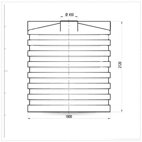 Stockagetank rond bovengronds BASIC 5.000L